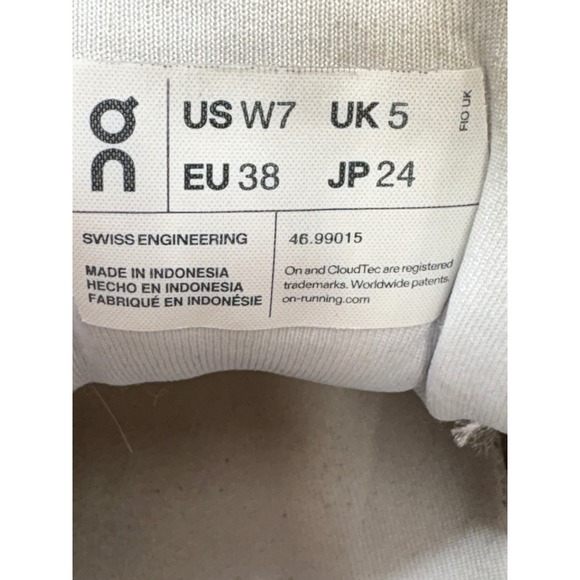 On Cloudrunner Women's Running Shoes Gray White Size 7 Swiss Engineering - Picture 9 of 10